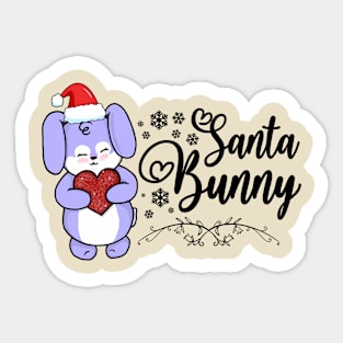 Santa Bunny Sticker